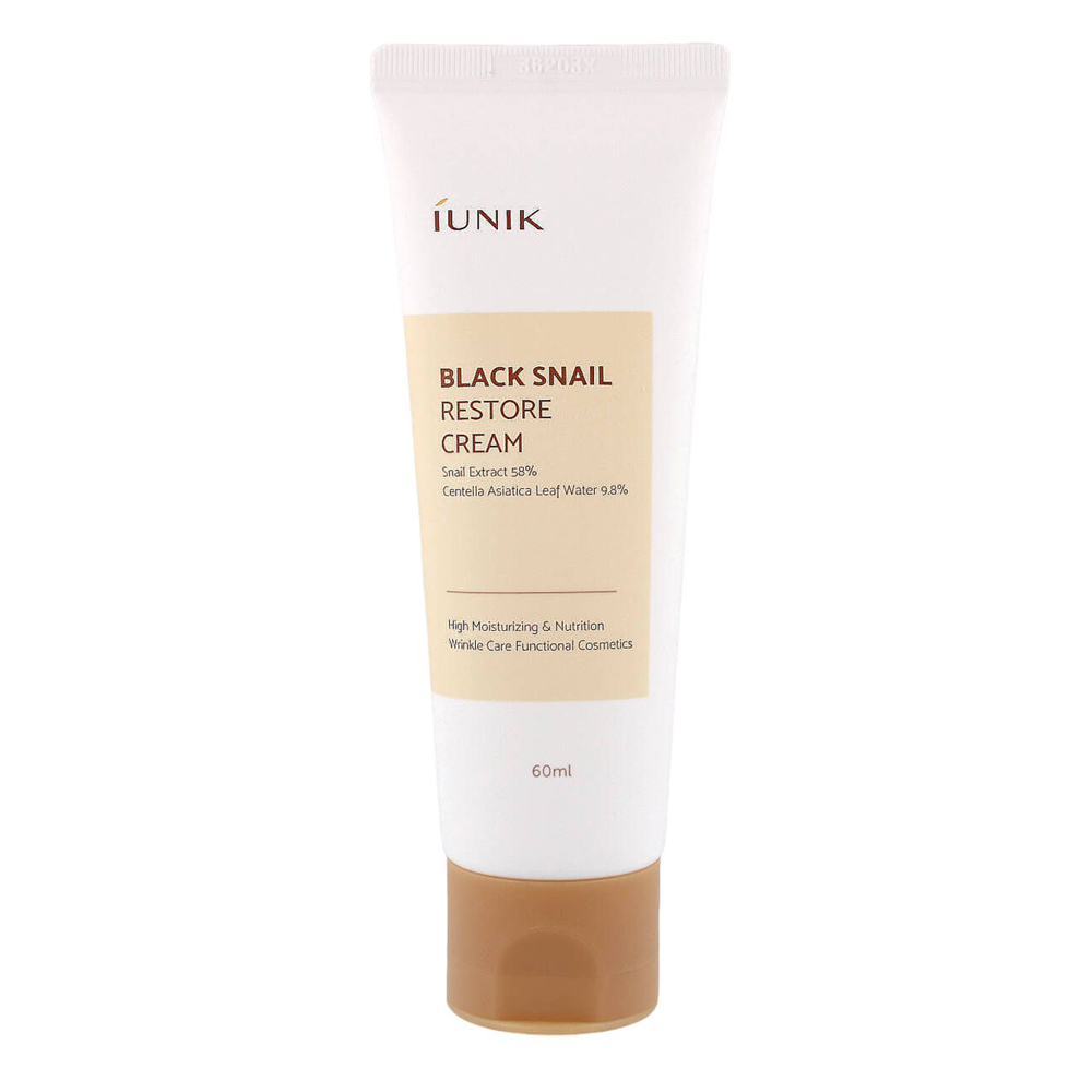 iUNIK - Black Snail Restore Cream - Відновлювальний крем із муцином чорного равлика - 60ml